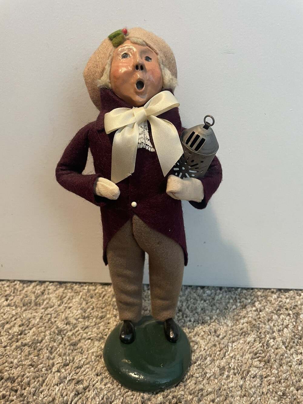 Vtg Byers' Choice Ltd. The Carolers 1987 Man with Lantern Christmas Figurine